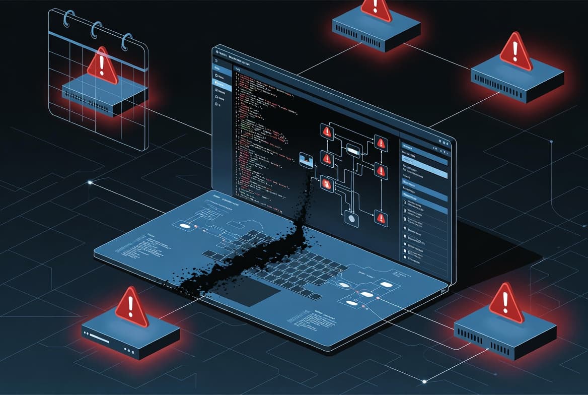 Illustration of a Cisco Catalyst SD-WAN command injection flaw exploited before disclosure and patching