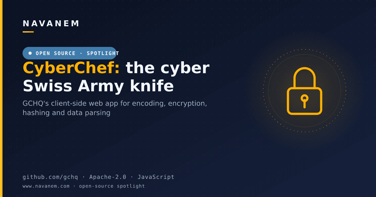 CyberChef: GCHQ's Cyber Swiss Army Knife for Data Operations - cover