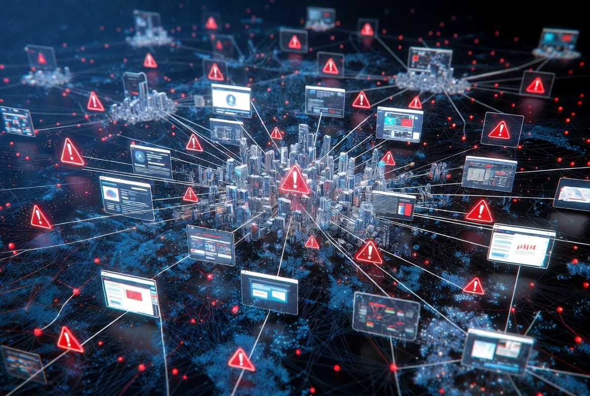 Illustration of a large-scale fraud campaign with hundreds of thousands of malicious domains built on a mobile app platform and impacting many enterprises.