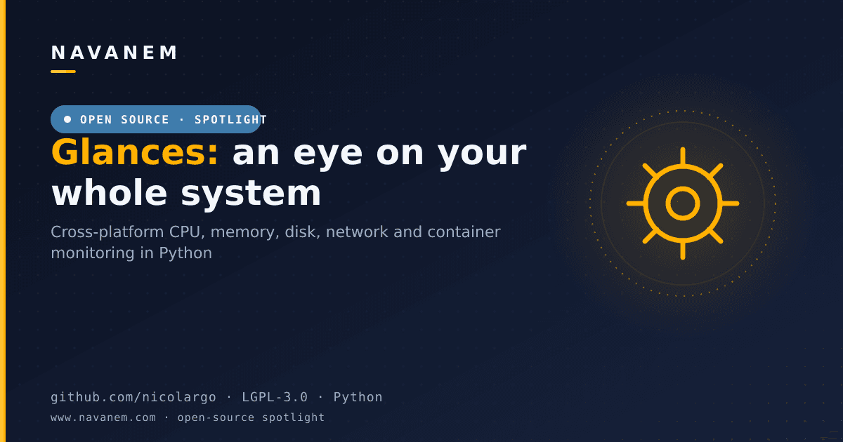 Glances: An Eye on Your System, From Terminal to Web - cover