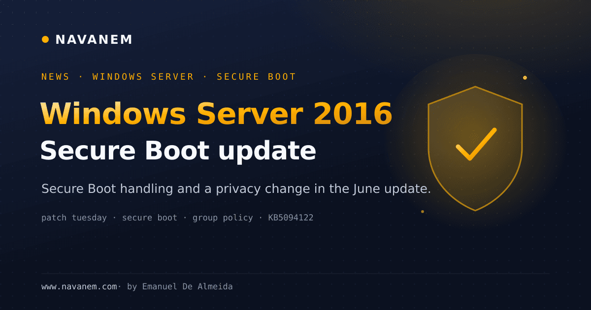 KB5094122: Windows Server 2016 Secure Boot Privacy Update