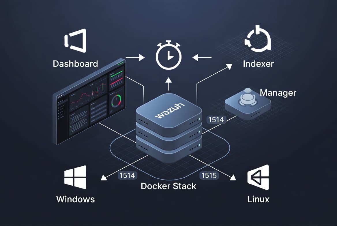Wazuh XDR Docker Lab: Deploy and Enroll Agents