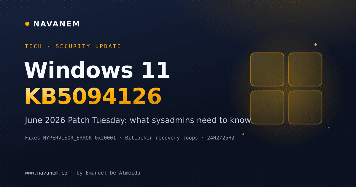 Windows 11 KB5094126 June 2026 Patch Tuesday cover