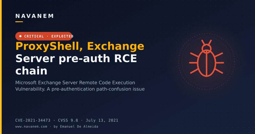 ProxyShell, Exchange Server pre-auth RCE chain