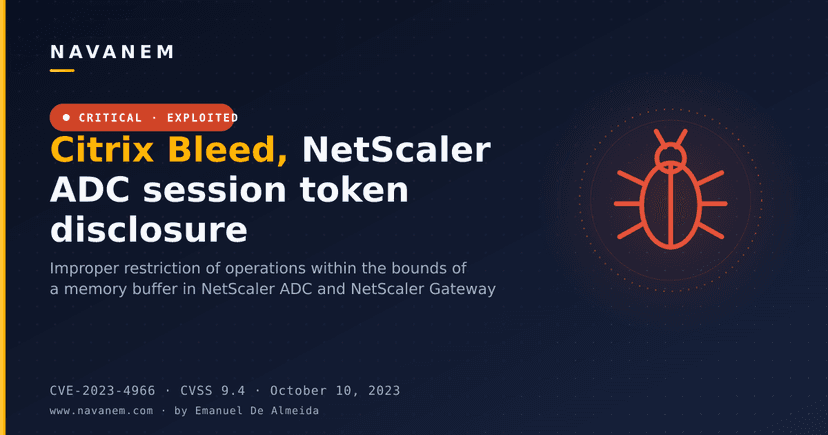 Citrix Bleed, NetScaler ADC session token disclosure