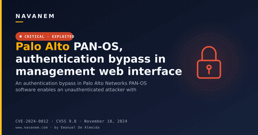Palo Alto PAN-OS, authentication bypass in management web interface