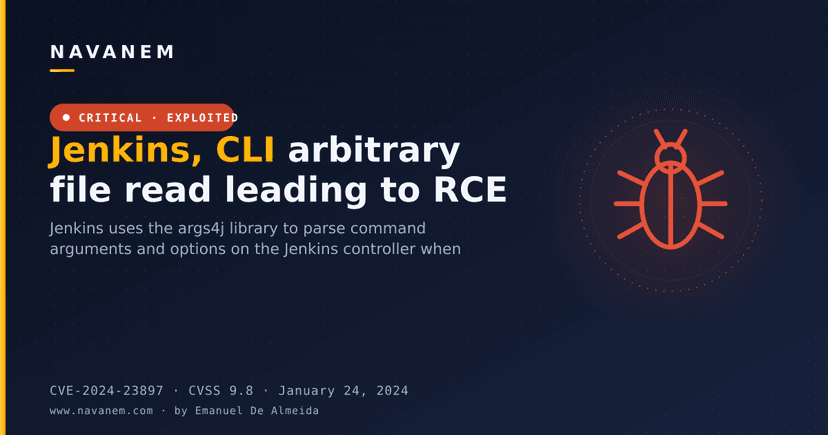 Jenkins, CLI arbitrary file read leading to RCE