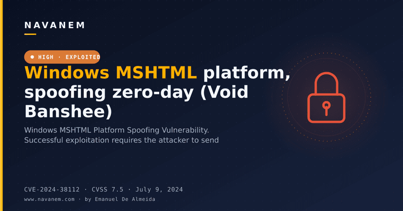 Windows MSHTML platform, spoofing zero-day (Void Banshee)