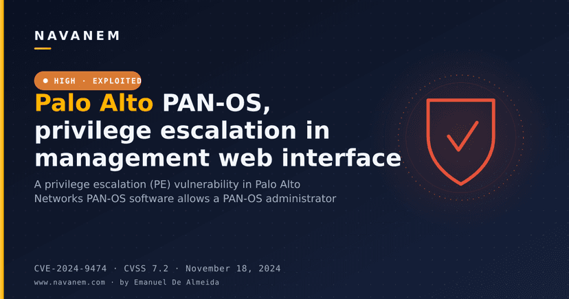 Palo Alto PAN-OS, privilege escalation in management web interface