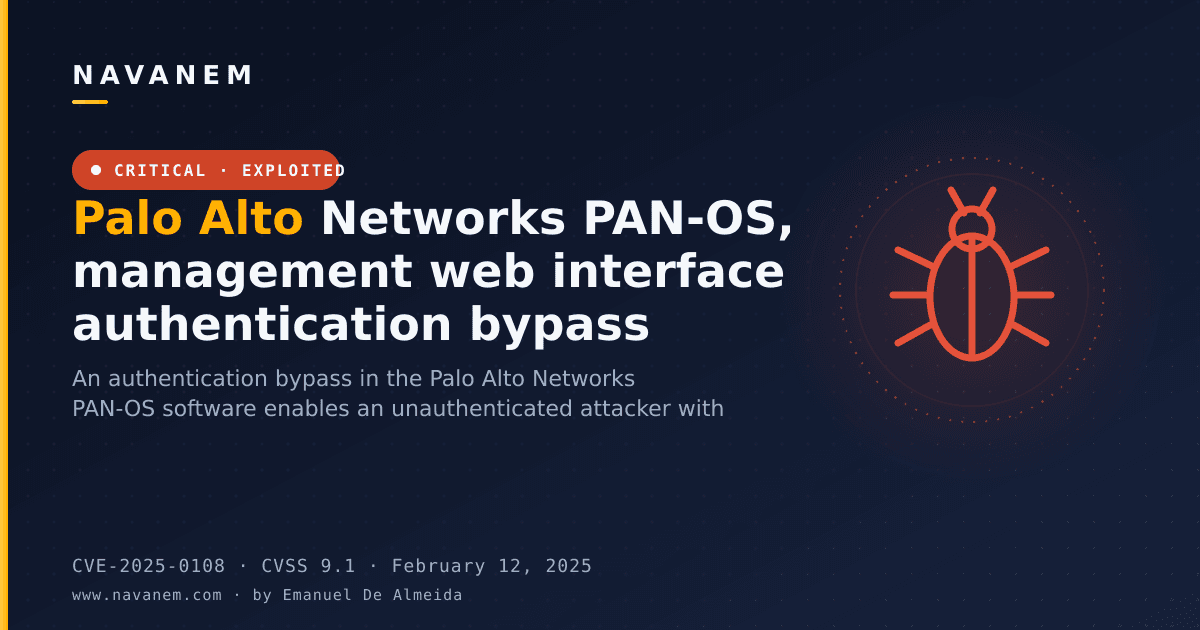 Palo Alto Networks PAN-OS, management web interface authentication bypass