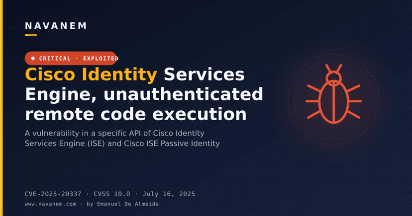 Cisco Identity Services Engine, unauthenticated remote code execution