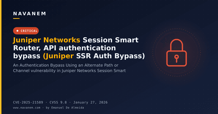 Juniper Networks Session Smart Router, API authentication bypass (Juniper SSR Auth Bypass)