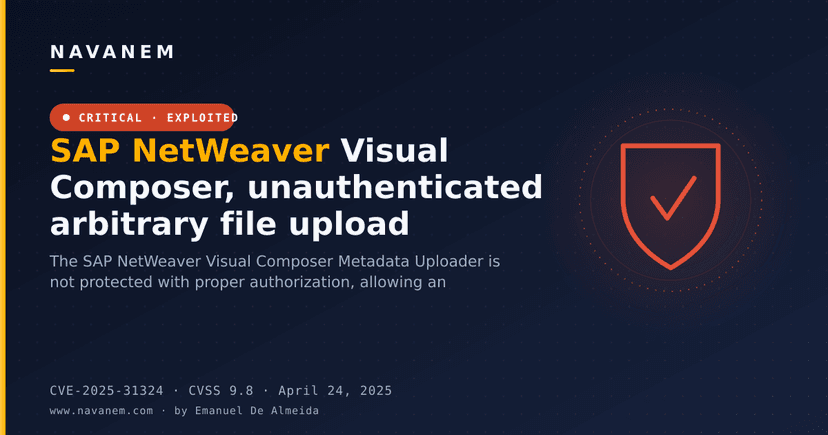 SAP NetWeaver Visual Composer, unauthenticated arbitrary file upload