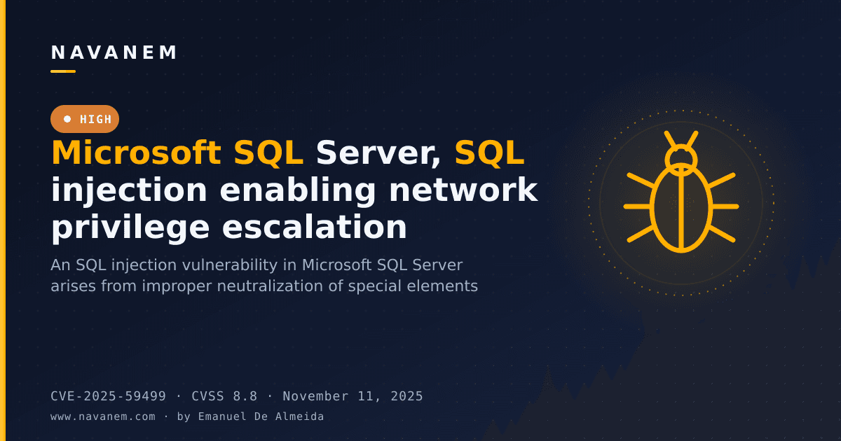 Microsoft SQL Server, SQL injection enabling network privilege escalation