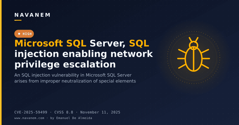 Microsoft SQL Server, SQL injection enabling network privilege escalation