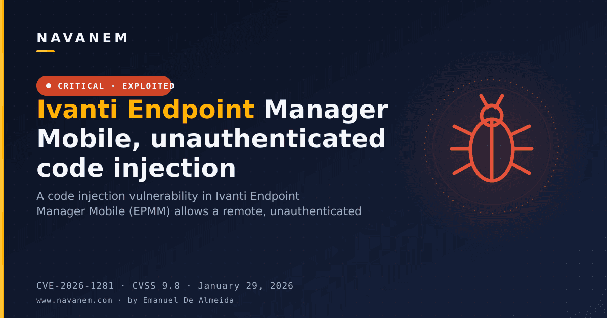 Ivanti Endpoint Manager Mobile, unauthenticated code injection