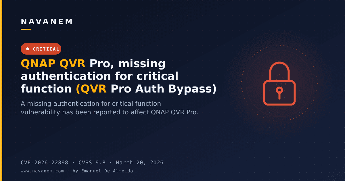 QNAP QVR Pro, missing authentication for critical function (QVR Pro Auth Bypass)