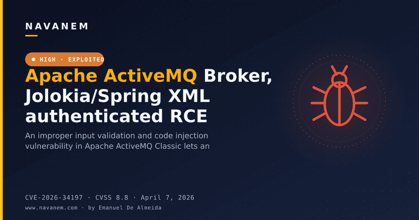 Apache ActiveMQ Broker, Jolokia/Spring XML authenticated RCE