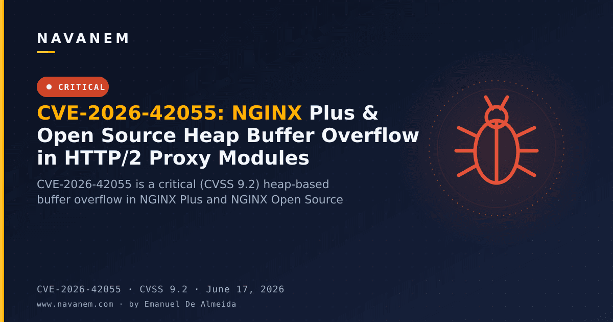 CVE-2026-42055: NGINX Plus & Open Source Heap Buffer Overflow in HTTP/2 Proxy Modules