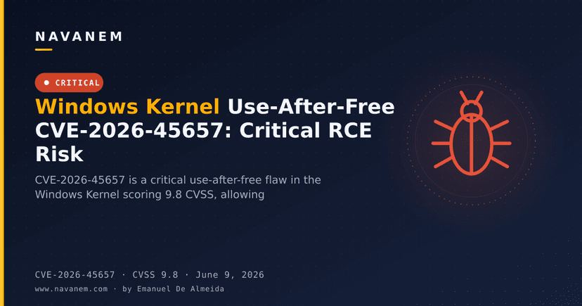 Windows Kernel Use-After-Free CVE-2026-45657: Critical RCE Risk