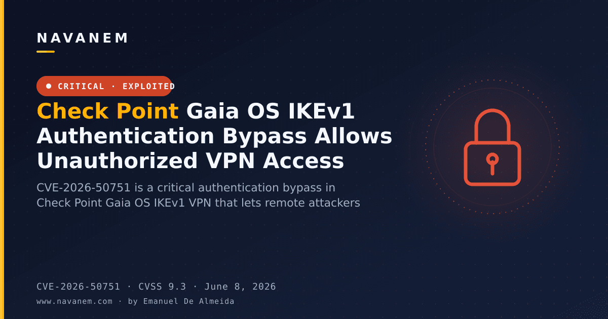 Check Point Gaia OS IKEv1 Authentication Bypass Allows Unauthorized VPN Access