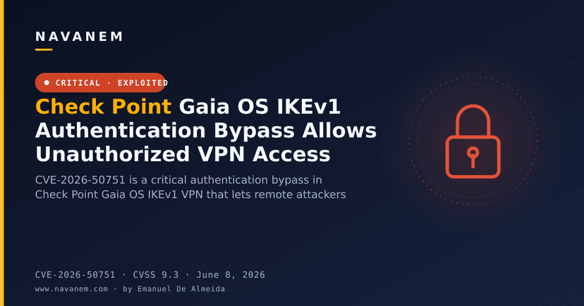 Check Point Gaia OS IKEv1 Authentication Bypass Allows Unauthorized VPN Access