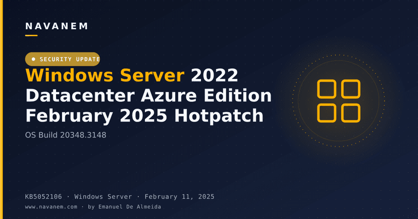 KB5052106: Windows Server 2022 Datacenter Azure Edition February 2025 Hotpatch (OS Build 20348.3148)