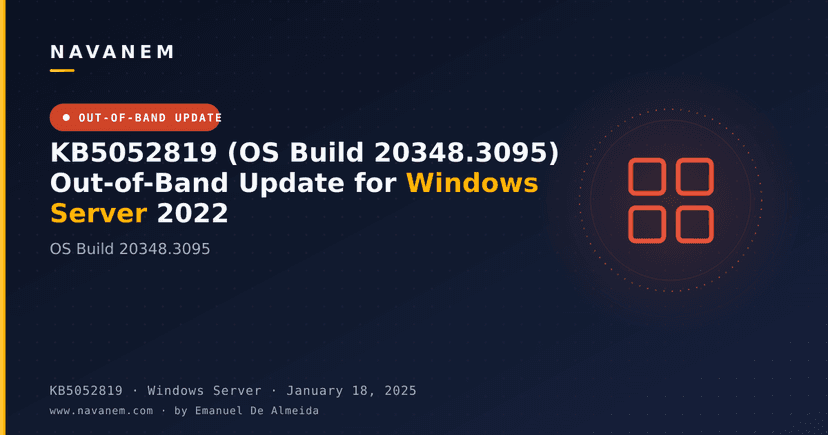 KB5052819 (OS Build 20348.3095) Out-of-Band Update for Windows Server 2022
