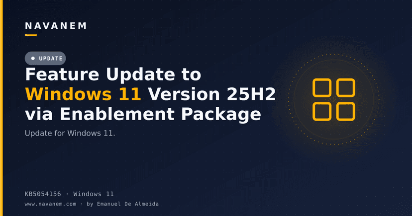 KB5054156: Feature Update to Windows 11 Version 25H2 via Enablement Package