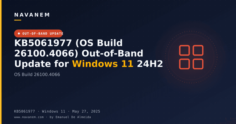 KB5061977 (OS Build 26100.4066) Out-of-Band Update for Windows 11 24H2