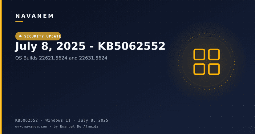 July 8, 2025 - KB5062552 (OS Builds 22621.5624 and 22631.5624)