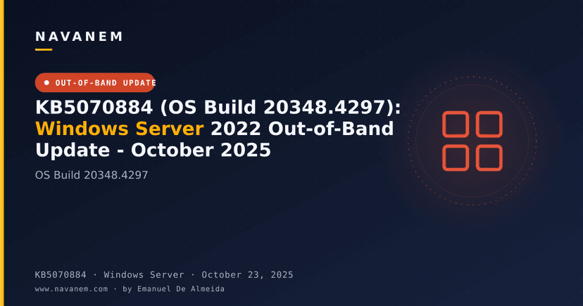 KB5070884 (OS Build 20348.4297): Windows Server 2022 Out-of-Band Update - October 2025