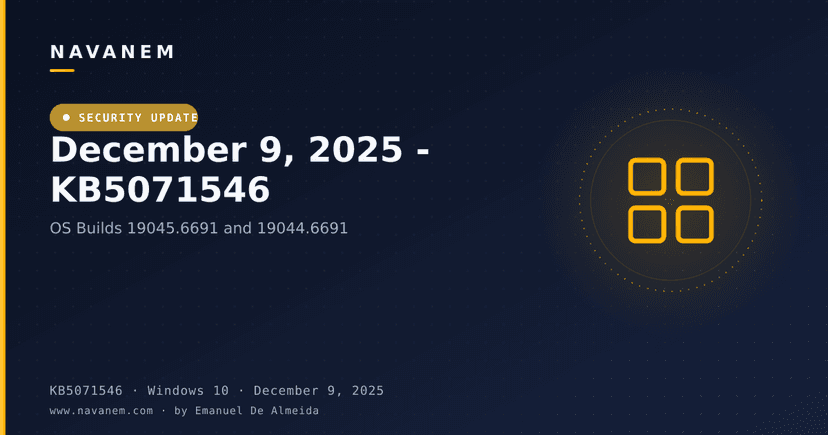 December 9, 2025 - KB5071546 (OS Builds 19045.6691 and 19044.6691)