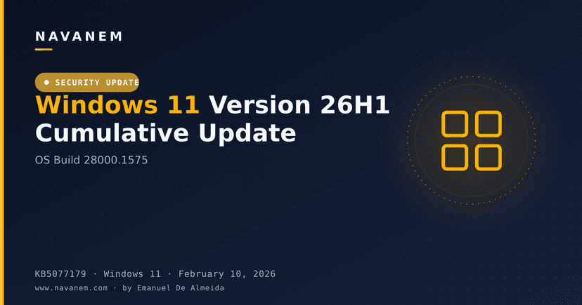 KB5077179 - Windows 11 Version 26H1 Cumulative Update (OS Build 28000.1575)