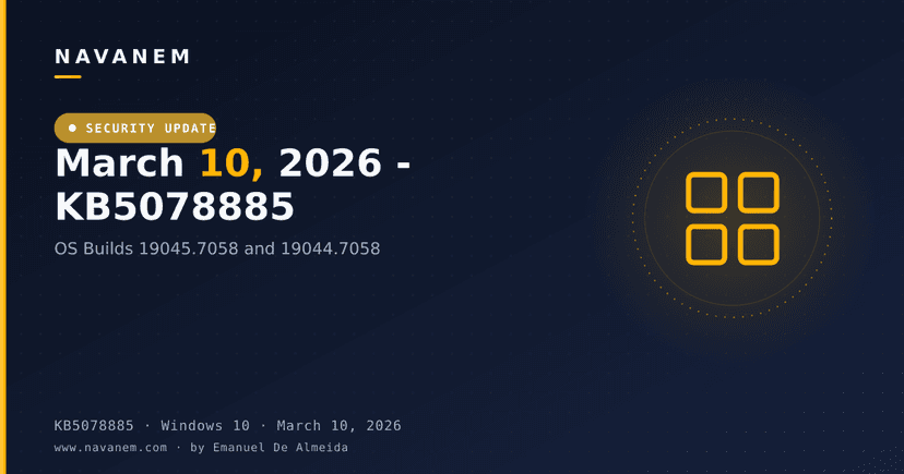March 10, 2026 - KB5078885 (OS Builds 19045.7058 and 19044.7058)