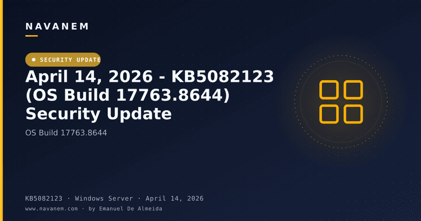 April 14, 2026 - KB5082123 (OS Build 17763.8644) Security Update