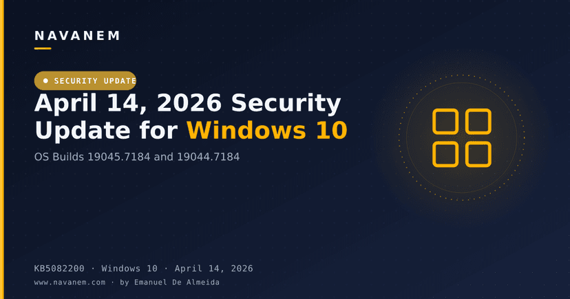 KB5082200: April 14, 2026 Security Update for Windows 10 (OS Builds 19045.7184 and 19044.7184)