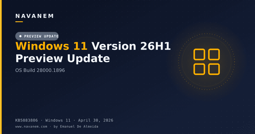 KB5083806 - Windows 11 Version 26H1 Preview Update (OS Build 28000.1896)