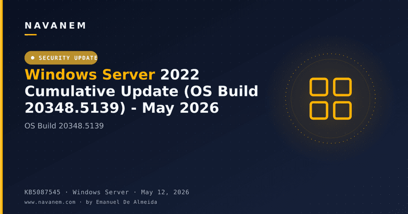 KB5087545: Windows Server 2022 Cumulative Update (OS Build 20348.5139) - May 2026