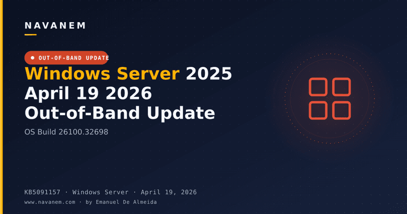 KB5091157: Windows Server 2025 April 19 2026 Out-of-Band Update (OS Build 26100.32698)