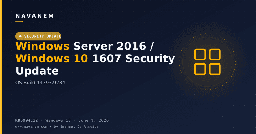 KB5094122 - Windows Server 2016 / Windows 10 1607 Security Update (OS Build 14393.9234)