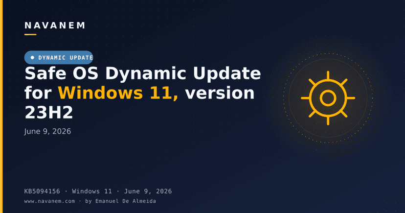 KB5094156: Safe OS Dynamic Update for Windows 11, version 23H2 (June 9, 2026)
