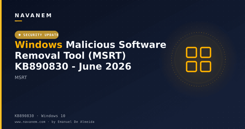 Windows Malicious Software Removal Tool (MSRT) KB890830 - June 2026 (v5.142)