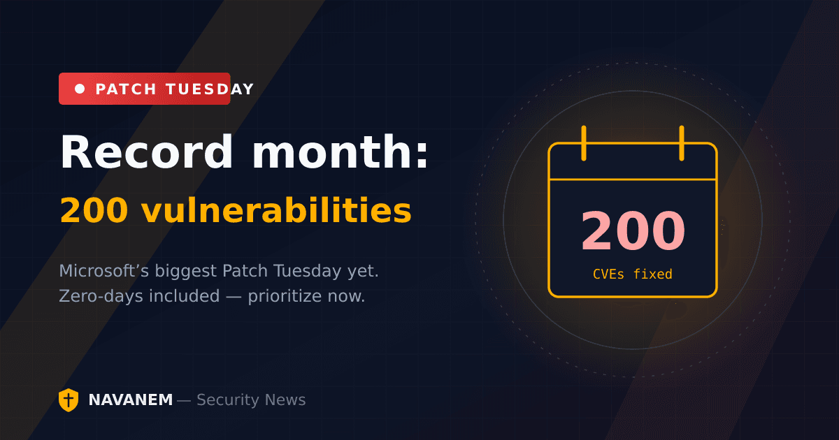 Microsoft Patch Tuesday record 200 CVEs - cover